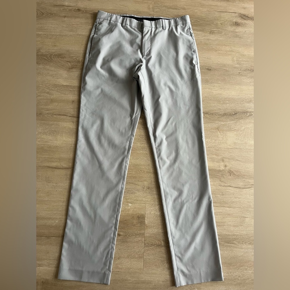 Mens Perry Ellis Portfolio Gray stretch flex pants SZ 32 x 34